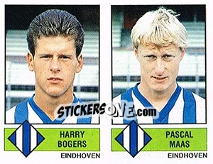 Sticker Harry Bogers / Pascal Maas - Voetbal 1986-1987 n. 369 - Panini