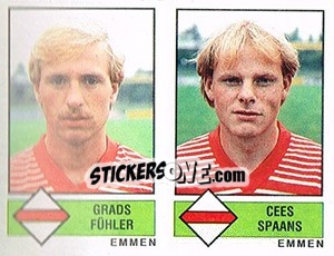 Sticker Grads Fühler / Cees Spaans - Voetbal 1986-1987 - Panini