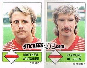 Sticker Matthew Wiltshire / Raymond de Vries - Voetbal 1986-1987 - Panini