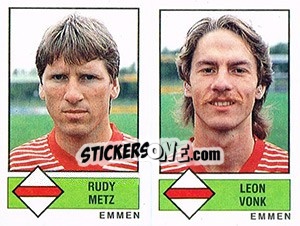 Cromo Rudy Metz / Leon Vonk - Voetbal 1986-1987 - Panini