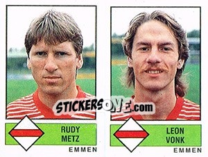 Figurina Rudy Metz / Leon Vonk - Voetbal 1986-1987 - Panini