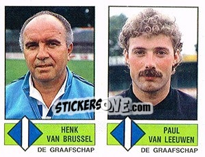 Cromo Henk van Brussel / Paul van Leeuwen - Voetbal 1986-1987 - Panini