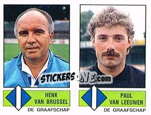 Sticker Henk van Brussel / Paul van Leeuwen - Voetbal 1986-1987 n. 377 - Panini