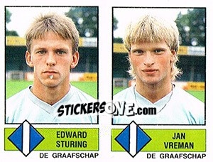 Sticker Edward Sturing / Jan Vreman - Voetbal 1986-1987 - Panini