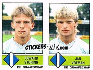 Figurina Edward Sturing / Jan Vreman - Voetbal 1986-1987 - Panini