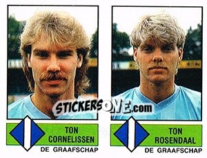 Cromo Ton Cornelissen / Ton Rosendaal - Voetbal 1986-1987 n. 382 - Panini