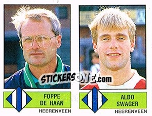 Cromo Foppe de Haan / Aldo Swager - Voetbal 1986-1987 n. 383 - Panini