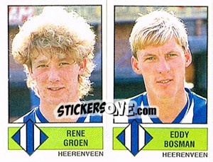 Cromo Rene Groen / Eddy Bosman - Voetbal 1986-1987 - Panini