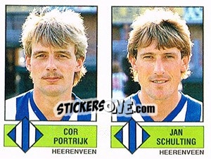 Sticker Cor Portrijk / Jan Schulting - Voetbal 1986-1987 n. 385 - Panini