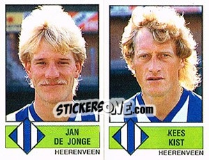 Sticker Jan de Jonge / Kees Kist - Voetbal 1986-1987 - Panini
