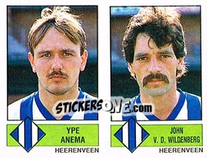 Sticker Ype Anema / John van den Wildenberg - Voetbal 1986-1987 - Panini