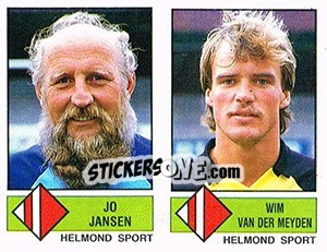 Sticker Jo Jansen / Wim van der Meyden - Voetbal 1986-1987 - Panini