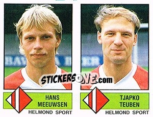 Sticker Hans Meeuwsen / Tjapko Teuben - Voetbal 1986-1987 n. 390 - Panini