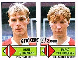 Sticker Huub Stokmans / Marco van Tongeren - Voetbal 1986-1987 - Panini