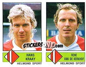 Sticker Hans Kraay / Rene van de Kerkhof - Voetbal 1986-1987 n. 392 - Panini