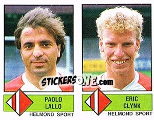 Cromo Paolo Lallo / Eric Clynk - Voetbal 1986-1987 - Panini