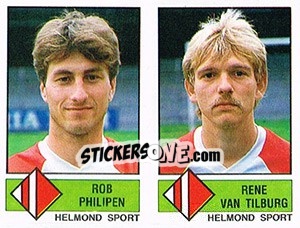 Sticker Rob Philipen / Rene van Tilburg - Voetbal 1986-1987 - Panini