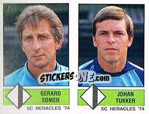 Cromo Gerard Somer / Johan Tukker - Voetbal 1986-1987 - Panini