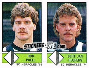 Sticker Rob Poell / Bert Jan Heupers - Voetbal 1986-1987 - Panini