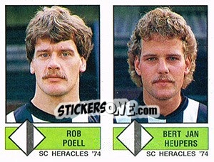 Sticker Rob Poell / Bert Jan Heupers - Voetbal 1986-1987 n. 397 - Panini