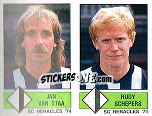 Cromo Jan van Staa / Rudy Scheepers - Voetbal 1986-1987 - Panini
