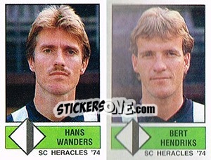 Sticker Hans Wanders / Bert Hendriks - Voetbal 1986-1987 n. 399 - Panini