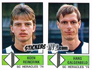 Sticker Koen Reinerink / Hans Galgenbeld - Voetbal 1986-1987 - Panini