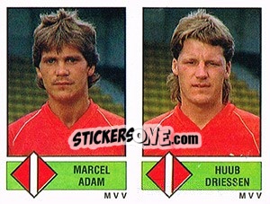 Sticker Marcel Adam / Huub Driessen - Voetbal 1986-1987 - Panini