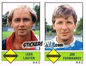 Sticker Leen Looyen / Jan Formannoy - Voetbal 1986-1987 n. 407 - Panini