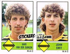 Sticker Hans van der Dungen / John Smit - Voetbal 1986-1987 - Panini