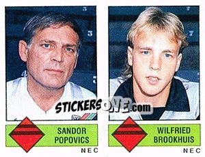 Cromo Sandor Popovics / Wilfried Brookhuis - Voetbal 1986-1987 n. 413 - Panini