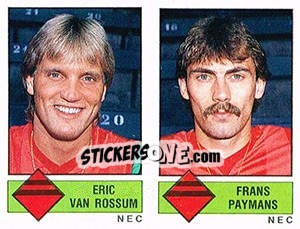 Cromo Eric van Rossum / Frans Paymans - Voetbal 1986-1987 - Panini