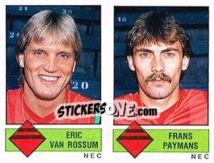 Figurina Eric van Rossum / Frans Paymans - Voetbal 1986-1987 - Panini