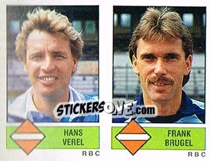 Cromo Hans Verel / Frank Brugel - Voetbal 1986-1987 - Panini