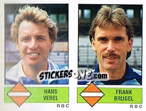Sticker Hans Verel / Frank Brugel - Voetbal 1986-1987 n. 419 - Panini