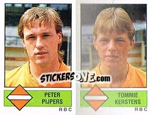 Sticker Peter Pijpers / Tommie Kerstens - Voetbal 1986-1987 n. 420 - Panini