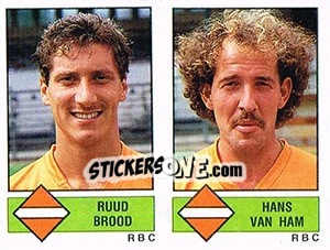 Sticker Ruud Brood / Hans van Ham - Voetbal 1986-1987 n. 421 - Panini