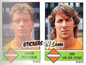 Sticker Johan Molenaar / Wim van der Steene - Voetbal 1986-1987 n. 422 - Panini