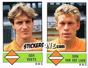Cromo Ger Voets / Dirk van der Laan - Voetbal 1986-1987 n. 424 - Panini