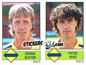 Sticker Gerrie Kleton / Peter Bosz - Voetbal 1986-1987 - Panini