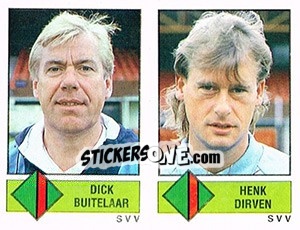 Sticker Dick Buitelaar / Henk Dirven - Voetbal 1986-1987 - Panini