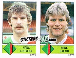 Sticker Hans Loovens / Henk Salari - Voetbal 1986-1987 - Panini