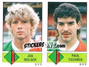 Cromo Jan Mulder / Paul Oschner - Voetbal 1986-1987 - Panini