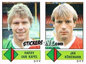 Sticker Harry van Kapel / Jan Könemann - Voetbal 1986-1987 - Panini