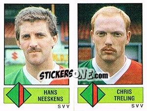 Sticker Hans Neeskens / Chris Treling - Voetbal 1986-1987 - Panini