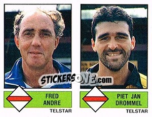 Sticker Fred Andre / Piet Jan Drommel - Voetbal 1986-1987 - Panini