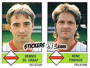 Cromo Dennis de Graaf / Rene Panhuis - Voetbal 1986-1987 - Panini