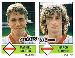 Sticker Mathieu Niesten / Marco Achmed - Voetbal 1986-1987 - Panini