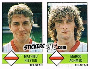 Sticker Mathieu Niesten / Marco Achmed - Voetbal 1986-1987 n. 441 - Panini