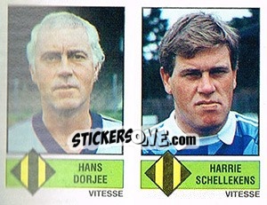 Sticker Hans Dorjee / Harrie Schellekens - Voetbal 1986-1987 n. 443 - Panini